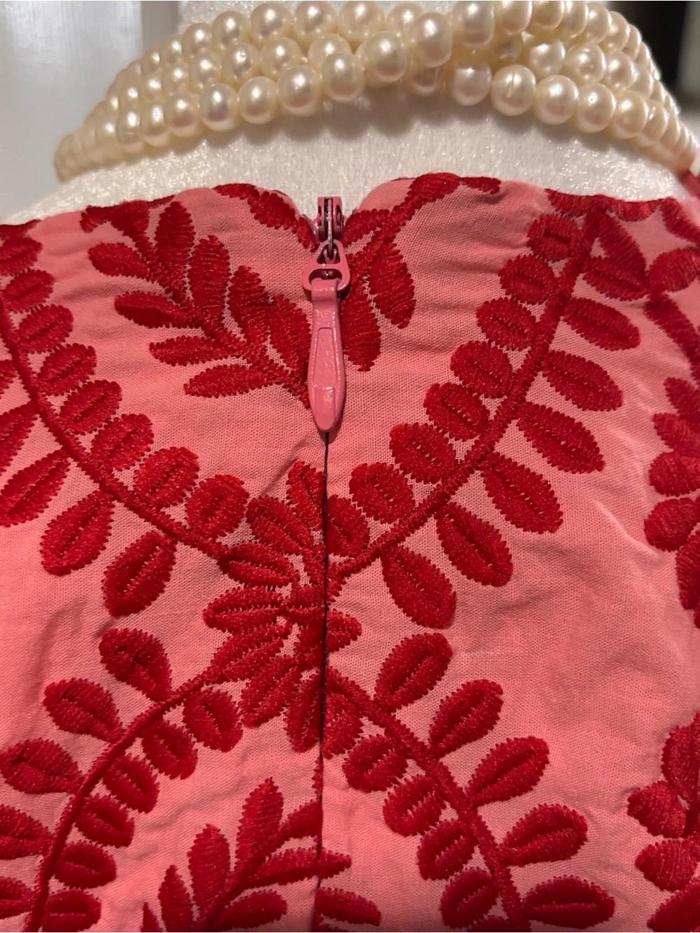 Adelyn Rae Red Embroidered V-Neck Mini Dress - Picture 6 of 9